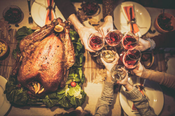 istock Family's toast during Thanksgiving lunch! 1743998171