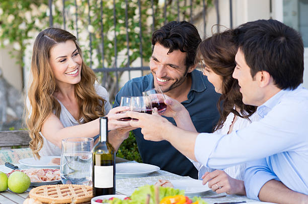 istock Group Of Friends Toasting Wine Glass 174400972