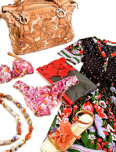 istock Flowery fashion composition still life 174403985