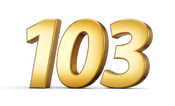 istock 3d number 103 one hundred three Gold text isolated on white background 3d illustration 1744062951