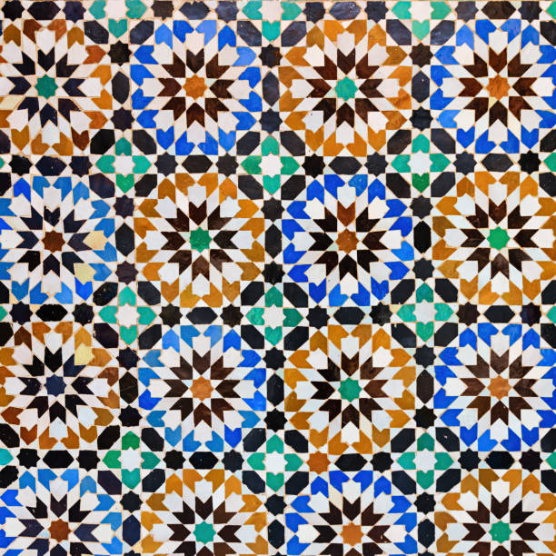 istock Arabic mosaic in Madressa Ali Ben Youssef, Marrakech Morocco 174407471