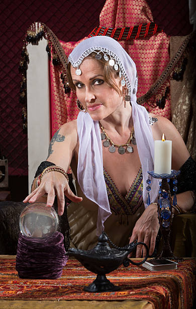 istock Exotic Woman with Crystal Ball 174409122