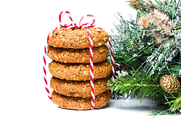 istock Decorated Christmas Gingerbread cookies with almond 174409203