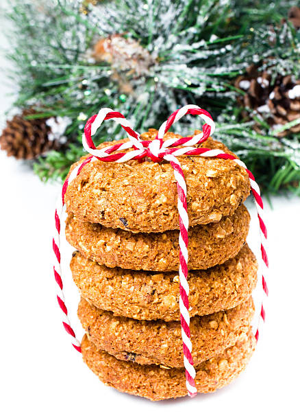 istock Decorated Christmas Gingerbread cookies with almond 174409217