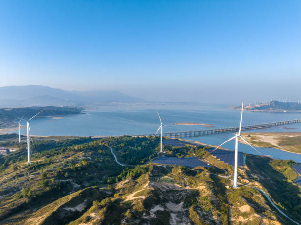 istock Solar panels and wind power generation equipment 1744095611
