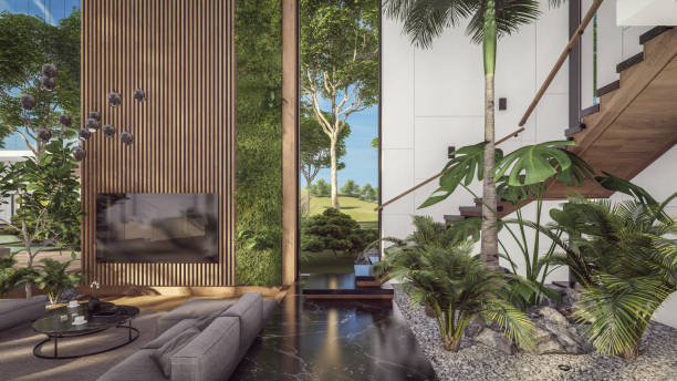 istock 3d rendering of expensive cozy interior with green walls in night 1744108423