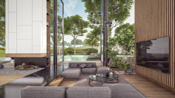 istock 3d rendering of expensive cozy interior with green walls in night 1744108956