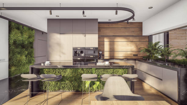 istock 3d rendering of expensive cozy interior with green walls in night 1744108957