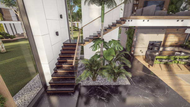 istock 3d rendering of expensive cozy interior with green walls in night 1744108988