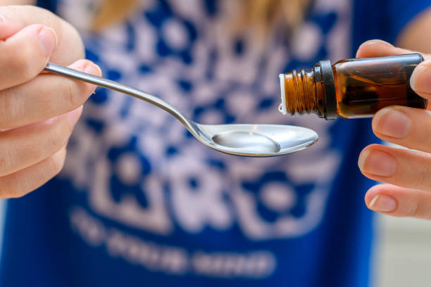 istock Stomach drops for digestion, portion on a spoon 1744115660