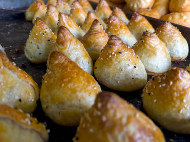 istock Mini samsa with beef and spices and sesame seeds on top 1744118782