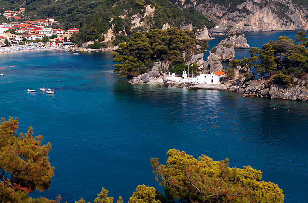 istock Panagia Isle and Parga town in Greece 174413486