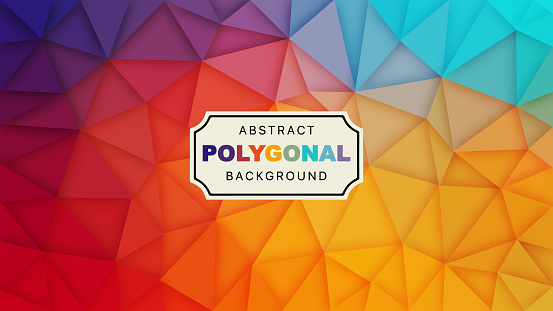Low poly abstract colorful background, polygonal wallpapers