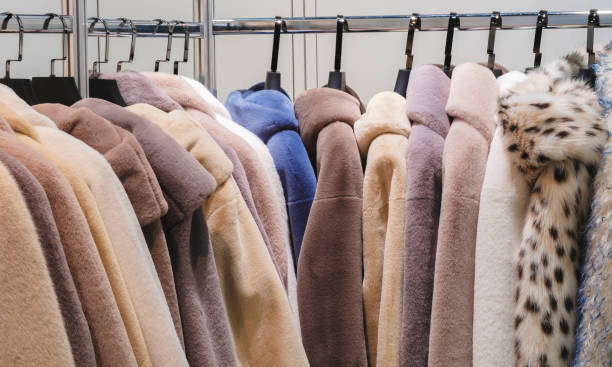 istock Luxury fur coat very sofly in vintage style 1744158483