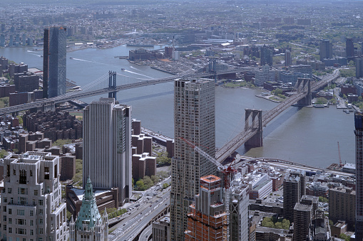 View of New York skyscrapers - Manhattan