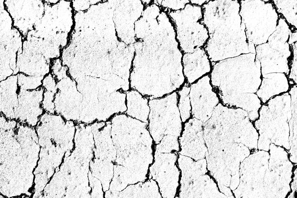 istock Black crack background. Scratched lines texture. White and black distressed grunge concrete wall pattern for graphic design. 1744171637