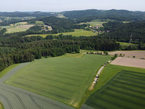 istock Aerial view of Bavaria, Germany, with forests and fields 1744174018
