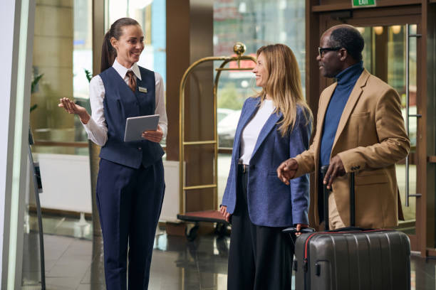 istock Manager greeting the guests of the hotel 1744180104
