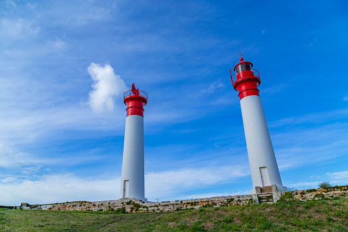 Lighthouse at Ile d'Aix on the Atlantic coast of France