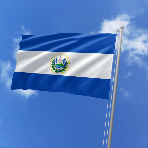 istock El Salvador flag fluttering in the wind on sky. 1744195025