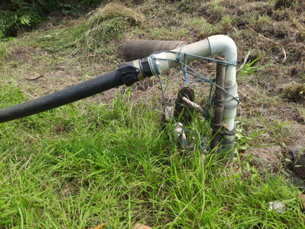 istock Water pipe connection in farm 1744197275