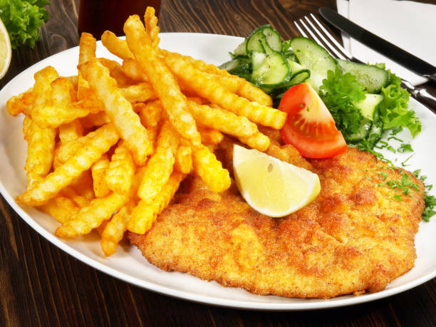 Breaded Schnitzel with French Fries