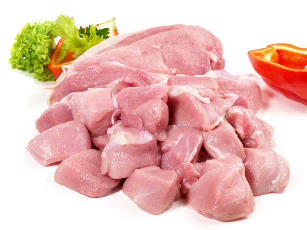 istock Raw Pork Meat Goulash - Isolated 1744209493