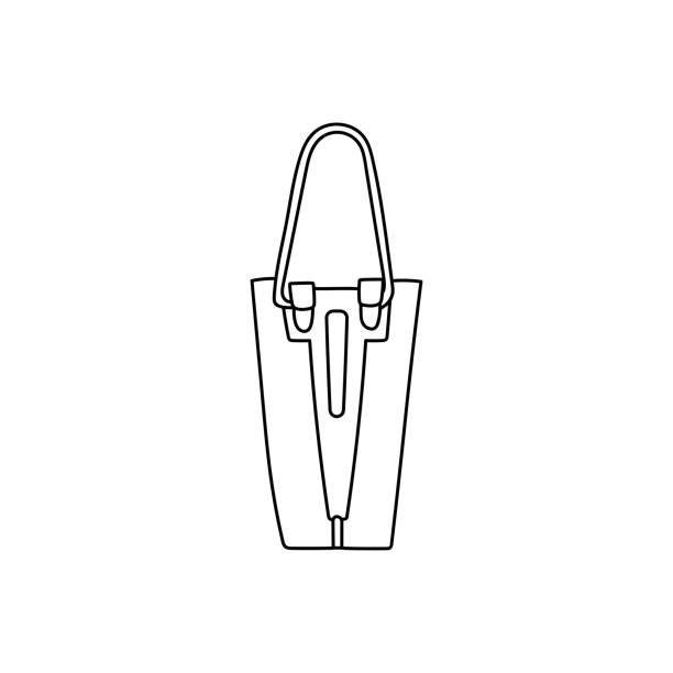 рисованный детский рисунок мультфильм векторная иллюстрация косая лента производитель изолированный на белом фоне - needle craft sewing making stock illustrations