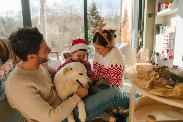istock Magic moments on Christmas day 1744215407