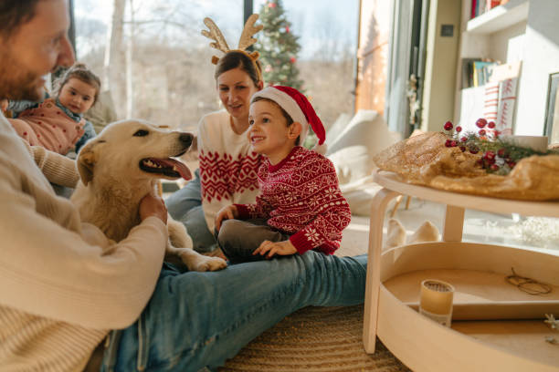 istock Magic moments on Christmas day 1744215409