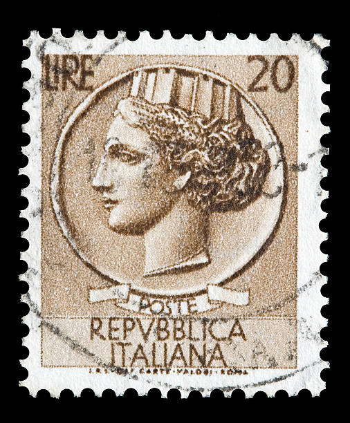 istock Italy postage stamp Turrita serie. 20 Lire 174422178