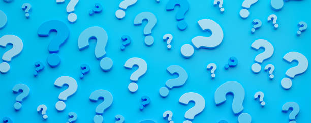 Question mark on a blue background. banner. 3d render Question mark on a blue background. banner. 3d render. FAQ stock pictures, royalty-free photos & images