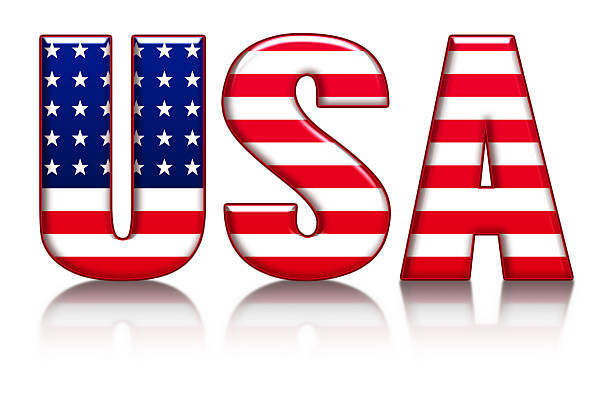 istock USA Letters, word with Flag 174423026