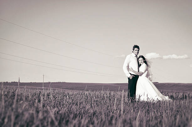 Feliz pareja de boda - foto de stock