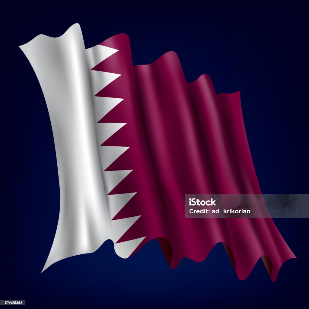 Qatar, Katar Flagge - Lizenzfrei Ad-Dawhah Vektorgrafik