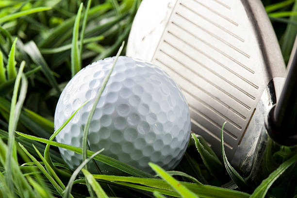 istock Pure White Golfball on green grass 174426047