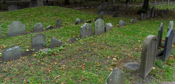 istock Gravestones in Granary Burying Ground in Boston 1744279789