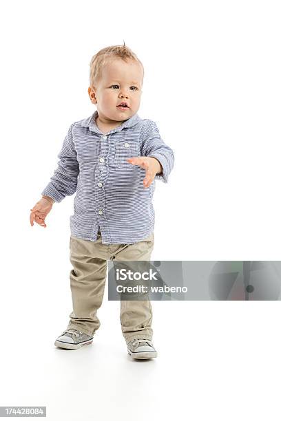 Baby Chłopiec - zdjęcia stockowe i więcej obrazów 12-17 miesięcy - 12-17 miesięcy, 12-23 miesięcy, Białe tło