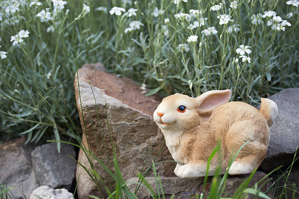 istock statue of a rabbit in the garden 174428500