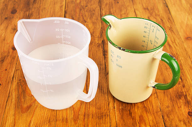 istock Old Enamel And New Plastic Measuring Jugs 174429346