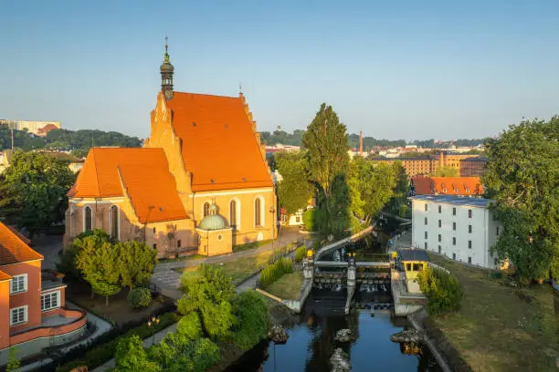 Bydgoszcz cathedral in the morning light