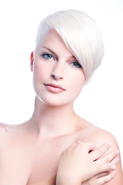 Beautiful Blonde XX stock photo