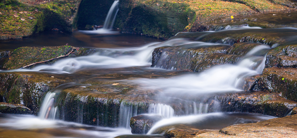 Fast flowing mountain stream