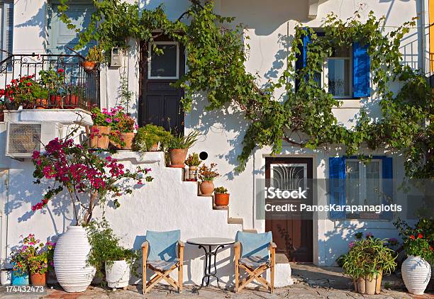 Traditional House In A Greek Island Stock Photo - Download Image Now - Parga - Greece, Greece, Aegean Sea