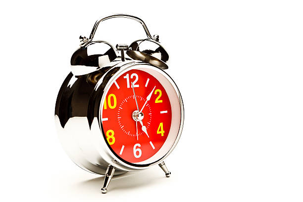 istock Retro Alarm Clock Isolated On White Background 174432847