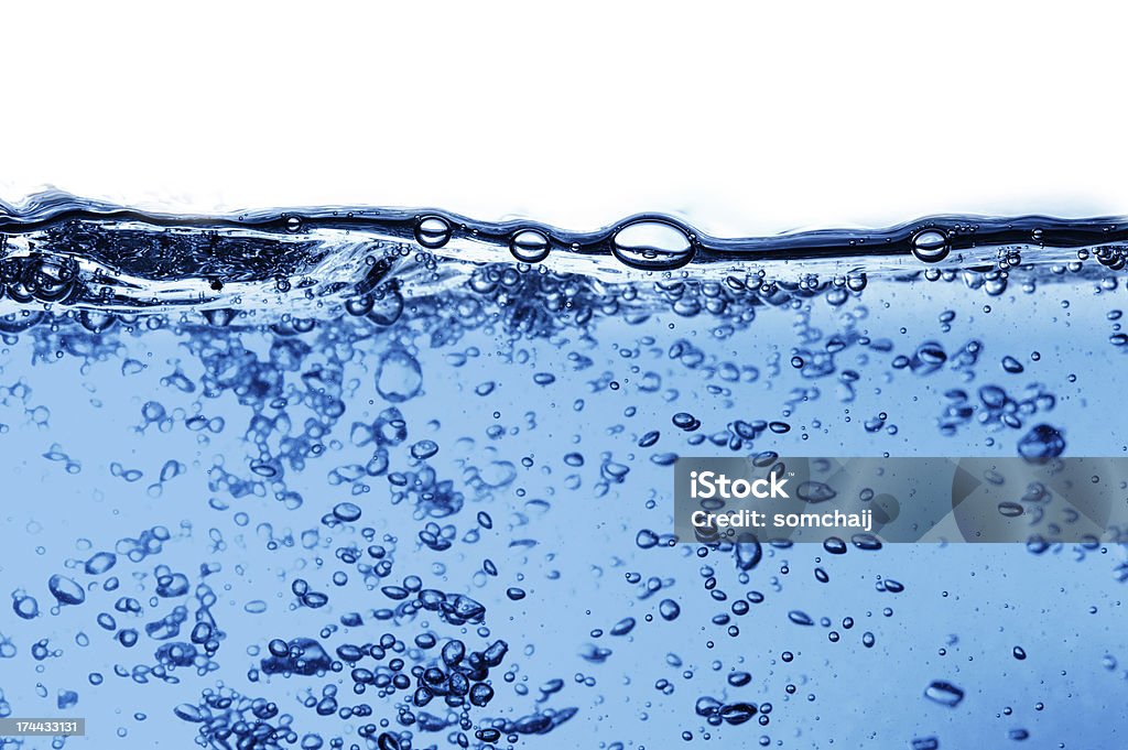 青色の背景に水の波 - しずくのロイヤリティフリーストックフォト