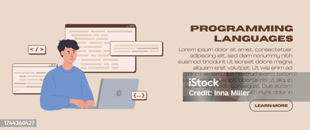 Software Engineering And Script Coding Web Banner Template Programmer ...