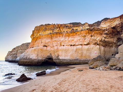 Caneiros beach in Ferragudo, Algarve, Portugal