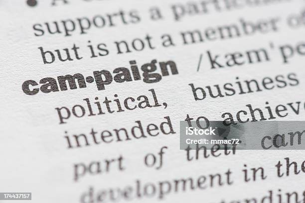Campaign Stock Photo - Download Image Now - Dictionary, Election, American Culture