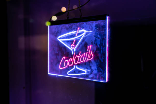 istock Neon cocktail sign outside dive bar 1744378341